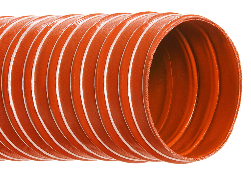 25 Length Hi-Tech Duravent Thermoplastic Polyurethane Static Dissipative Duct Hose 2.2700 OD Clear 2 ID 