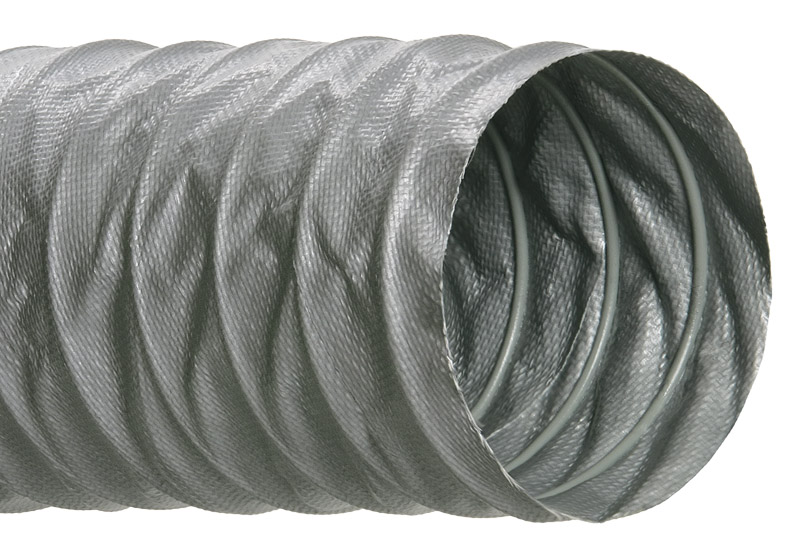 Hi-Tech Duravent 25 ft Santoprene Thermoplastic Rubber Industrial Ducting Hose with 1.9 Bend Radius 0658-0200-0001-60 Black 