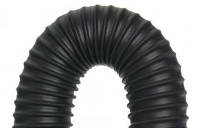 25 Length Hi-Tech Duravent Vac-U-Flex TPE Series Thermoplastic Vacuum Hose Black 1 ID 1-1/4 OD 