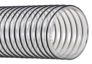 50 FT 1-1/2''ID CVD CLEAR PVC HOSE/DUCTING WITH WIRE HELIX 