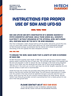 Instructions for Proper Use of SDH and UFD-SD